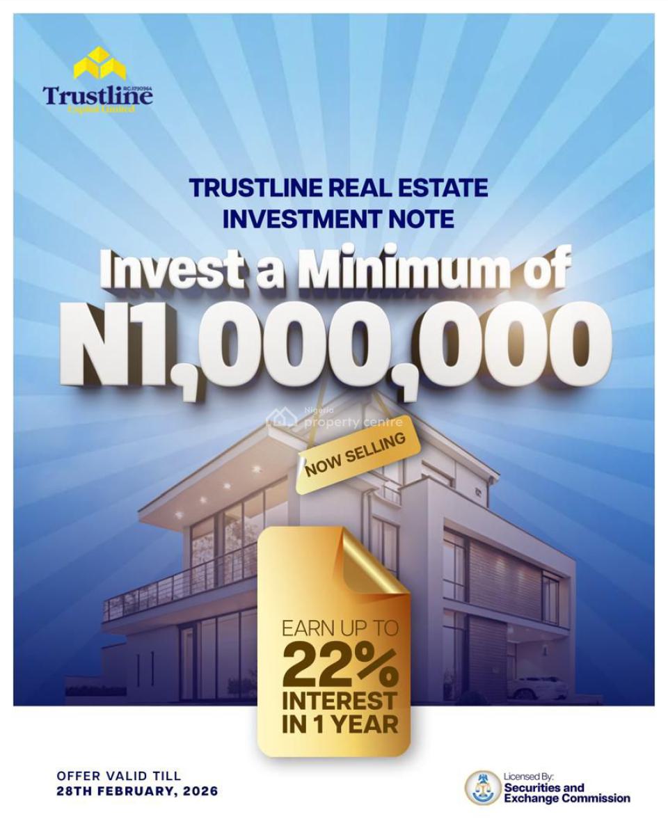 Invest and Earn 22% Roi in 1year, Trustline Real Estate Investment Note (trein), Epe, Lagos, Land for Sale