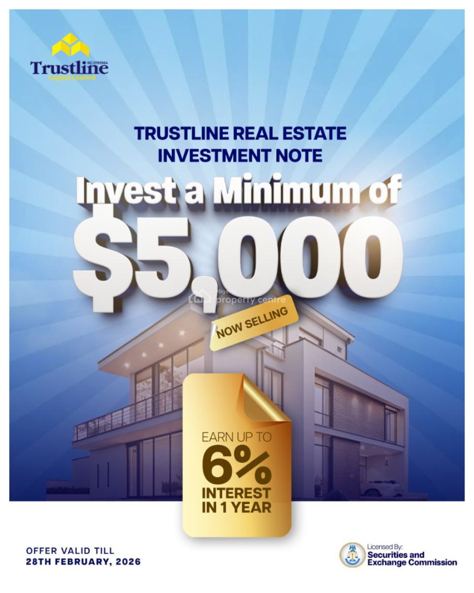 Invest and Earn 22% Roi in 1year, Trustline Real Estate Investment Note (trein), Epe, Lagos, Land for Sale