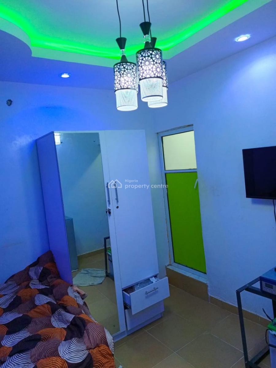 a Furnished Self Contain with Bed, Tv, Ac, 24 Hours Electricity, Yaba, Lagos, Self Contain (single Rooms) for Rent