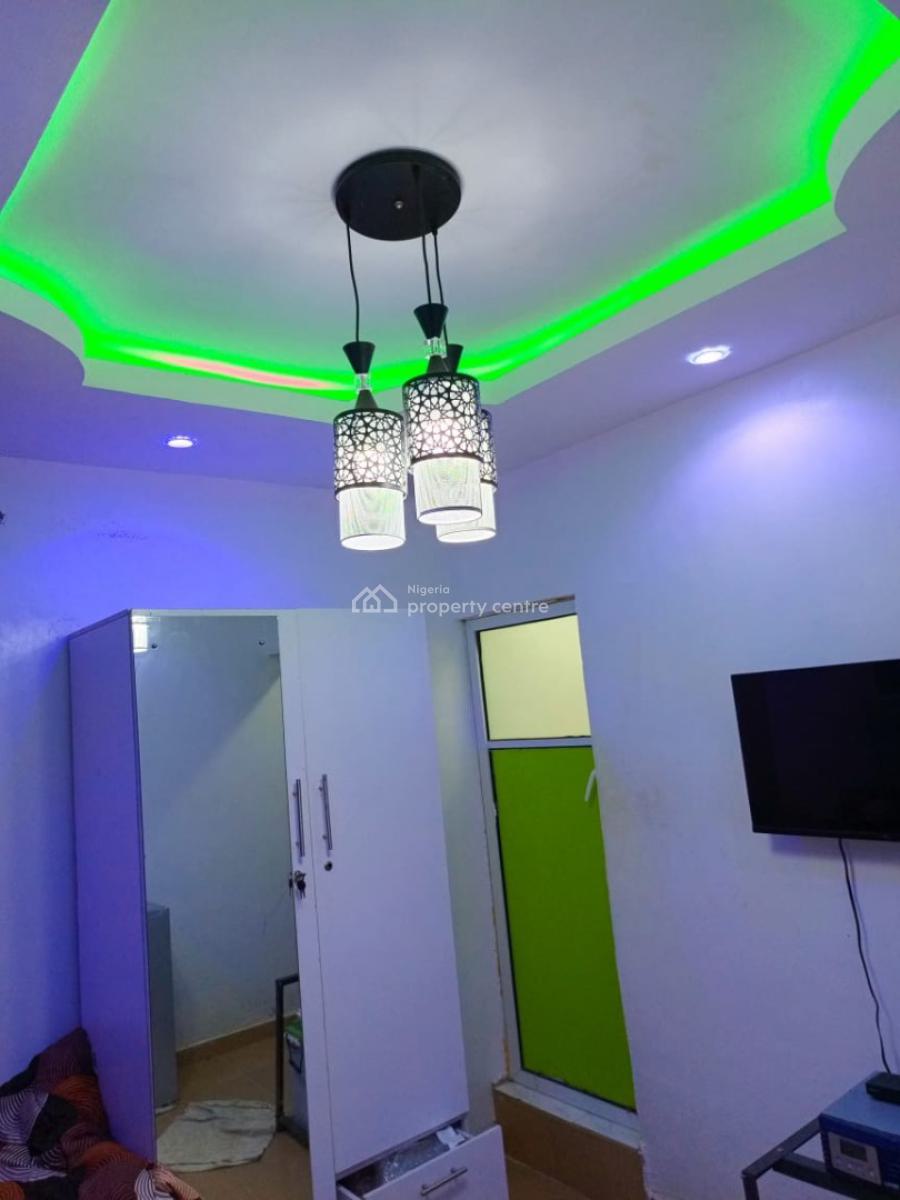 a Furnished Self Contain with Bed, Tv, Ac, 24 Hours Electricity, Yaba, Lagos, Self Contain (single Rooms) for Rent