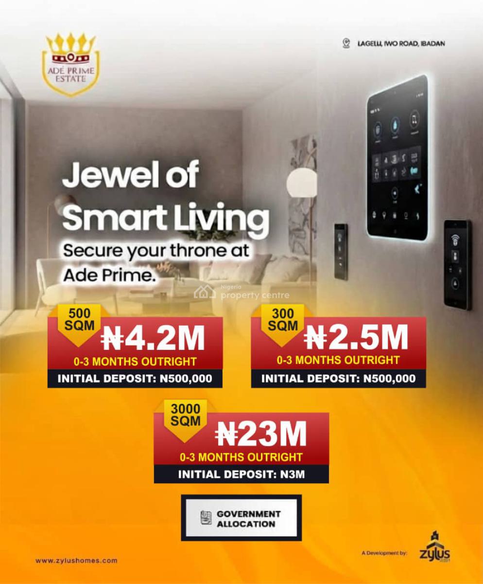 Invest in Buy & Land with C of O, Ade Prime Estate, Lagelu, Ibadan, Oyo, Residential Land for Sale