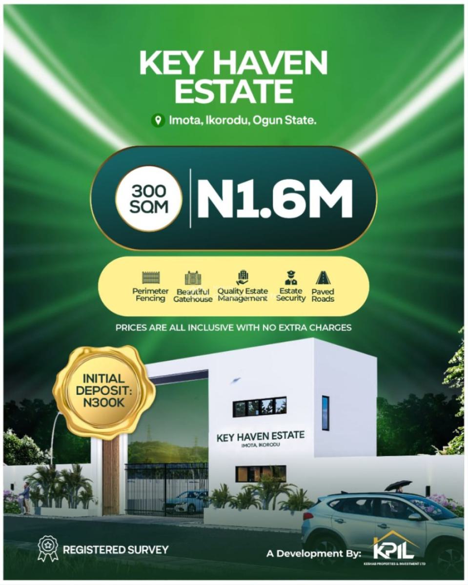 Land with Registered Survey in a Built Up Location, Key Haven Estate, Imota, Ikorodu, Lagos, Mixed-use Land for Sale
