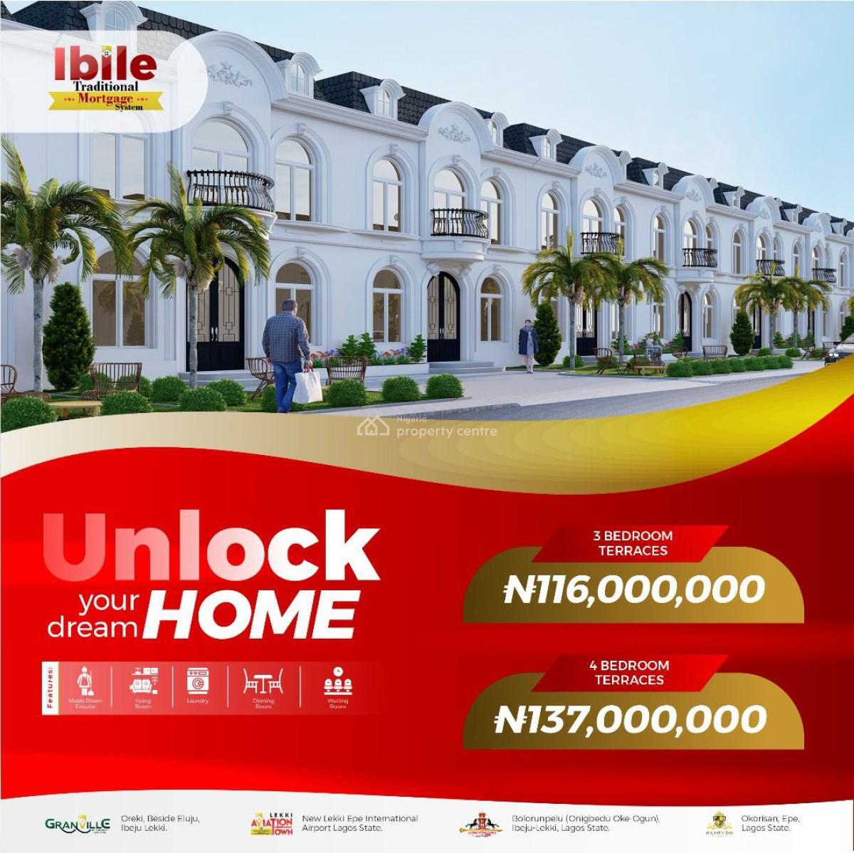 House with C of O at Ibile Traditional Mortgage Plan, Ibeju-lekki Lekki-epe Expressway, Ibeju Lekki, Lagos, Terraced Duplex for Sale