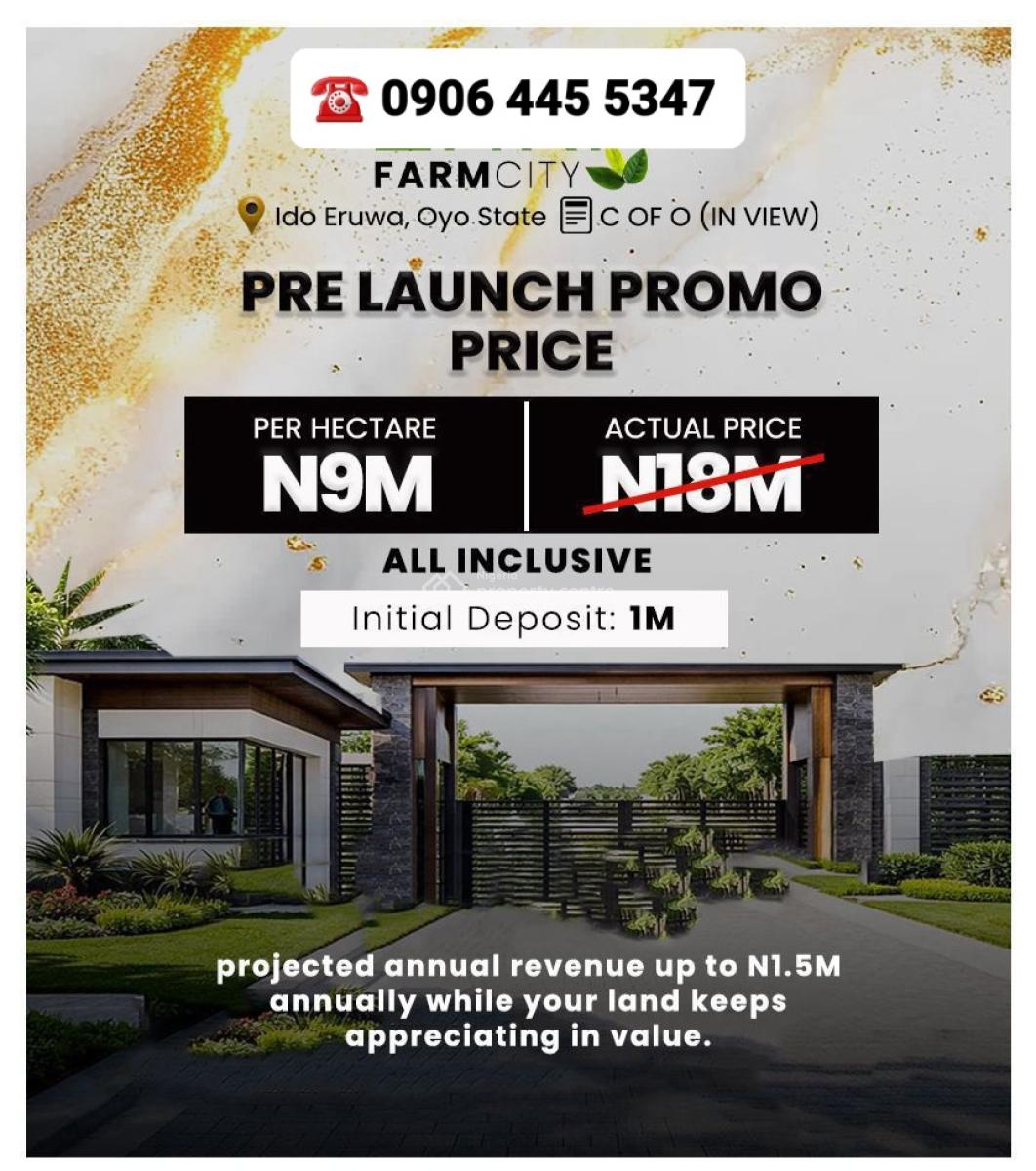 Acres and Hectares of Farmland, Ido/ Ido-eruwa, Ibadan, Oyo, Land for Sale