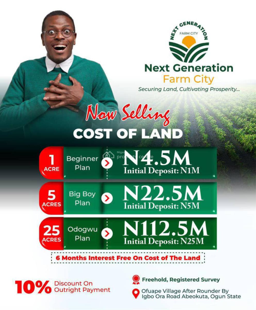 Buy and Earn Passive Income Annually Through Cocoa & Plantain Farming, Earn Passive Income Through Agriculture While Your Land Appreciates, Abeokuta North, Ogun, Mixed-use Land for Sale