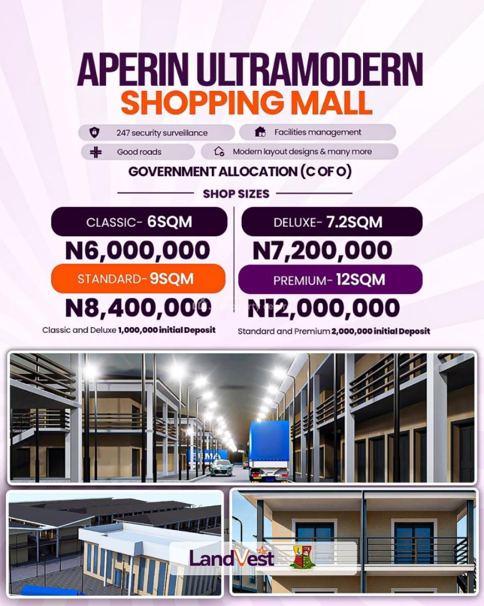 Units of Ultra Modern Shopping Complex in Ibadan, Aperin Ultramodern Shopping Mall, Ibadan, Oyo, Shop for Sale