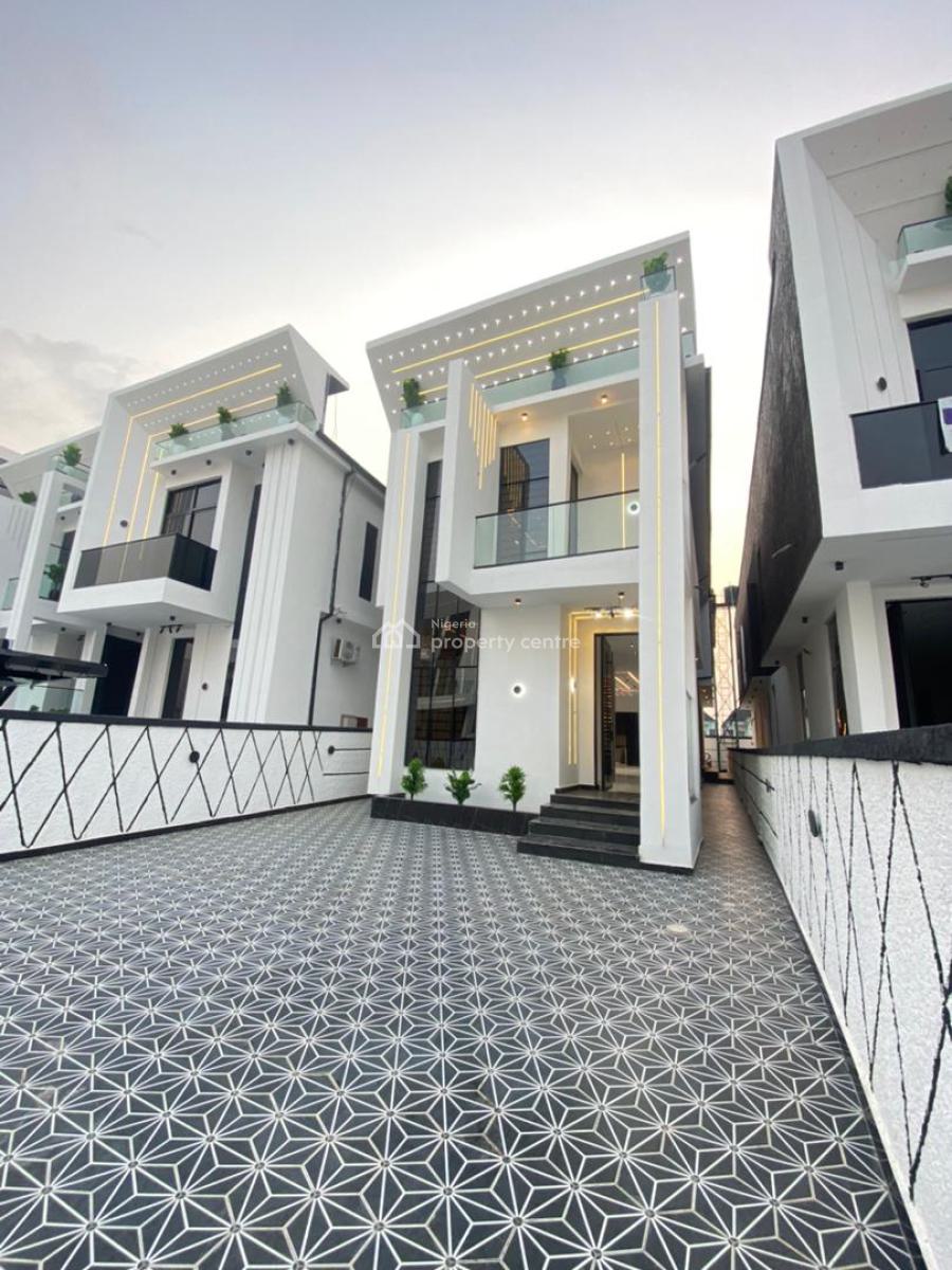 Contemporary 5 Bedroom Fully Detached Duplex with Bq in an Estate, Chevron, Lekki, Lagos, Detached Duplex for Sale