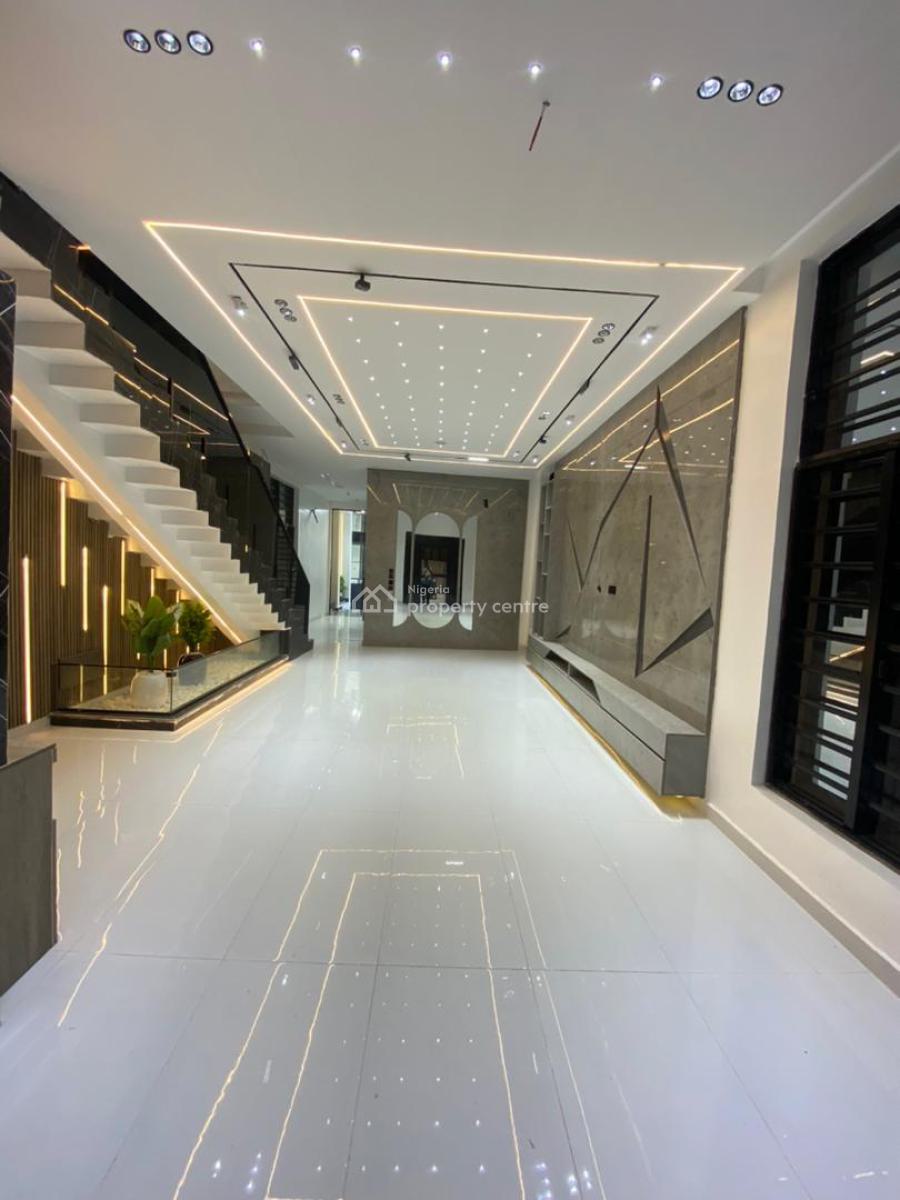 Contemporary 5 Bedroom Fully Detached Duplex with Bq in an Estate, Chevron, Lekki, Lagos, Detached Duplex for Sale
