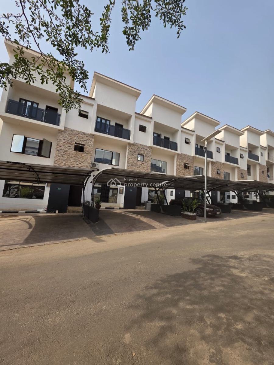 Luxury 4 Bedroom Terrace Duplex with Bq. Semi-furnished, By Coza Church, Guzape District, Abuja, Terraced Duplex for Sale