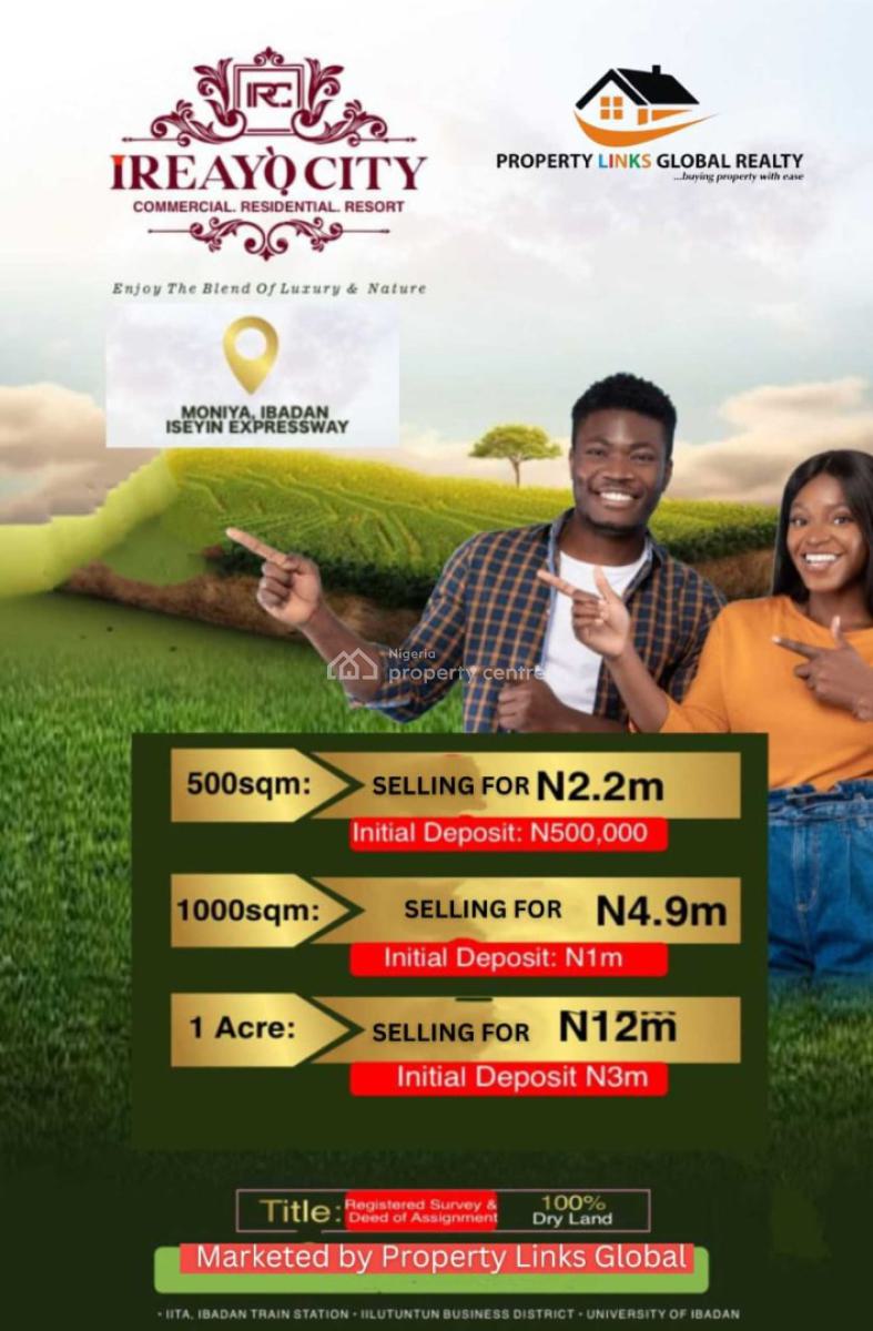 Verified Land with Registered Survey, Ire Ayo City Estate, Ibadan Iseyin Expressway, Moniya, Ibadan, Oyo, Mixed-use Land for Sale