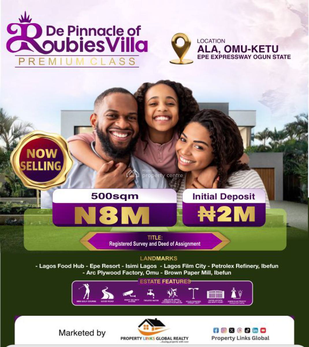 Land with Registered Survey and Deed of Assignments, De Pinnacles of Rubies Villa,ala Omu Ketu Epe Expressway, Ketu, Lagos, Mixed-use Land for Sale