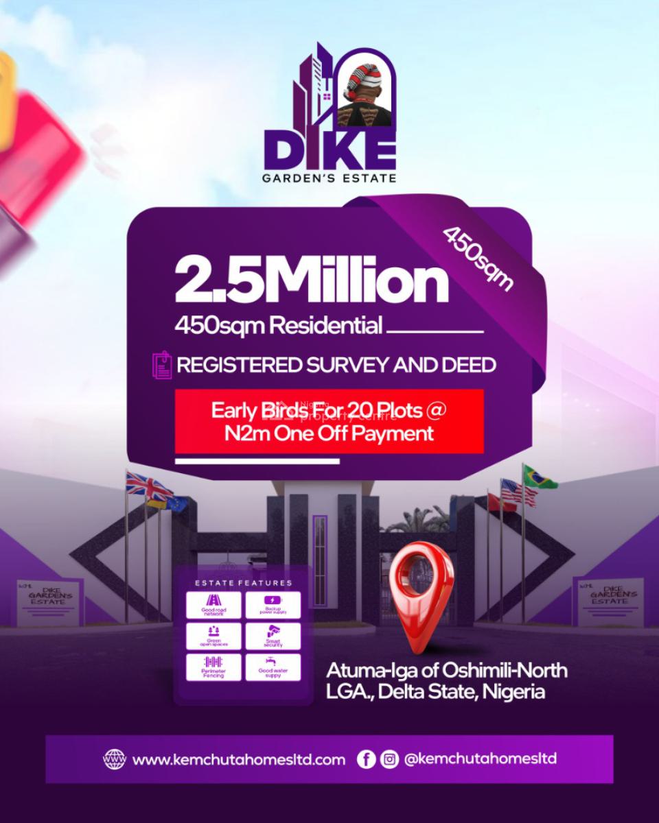 Hot Affordable Land, Atuma -iga Asaba Oshimili North, Asaba, Delta, Residential Land for Sale