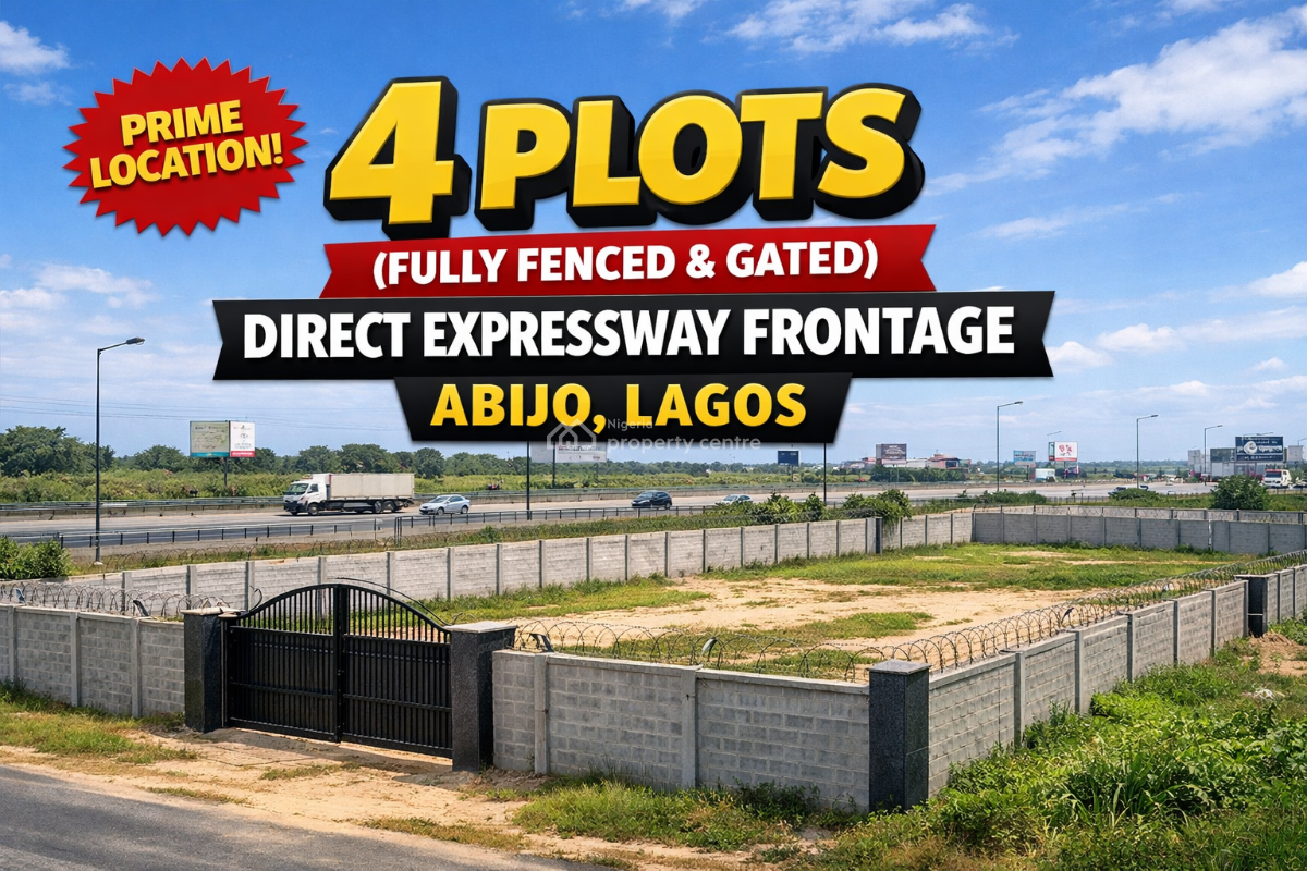 4 Plots of Land (fully Fenced & Gated), Abijo, Lekki, Lagos, Commercial Land for Sale