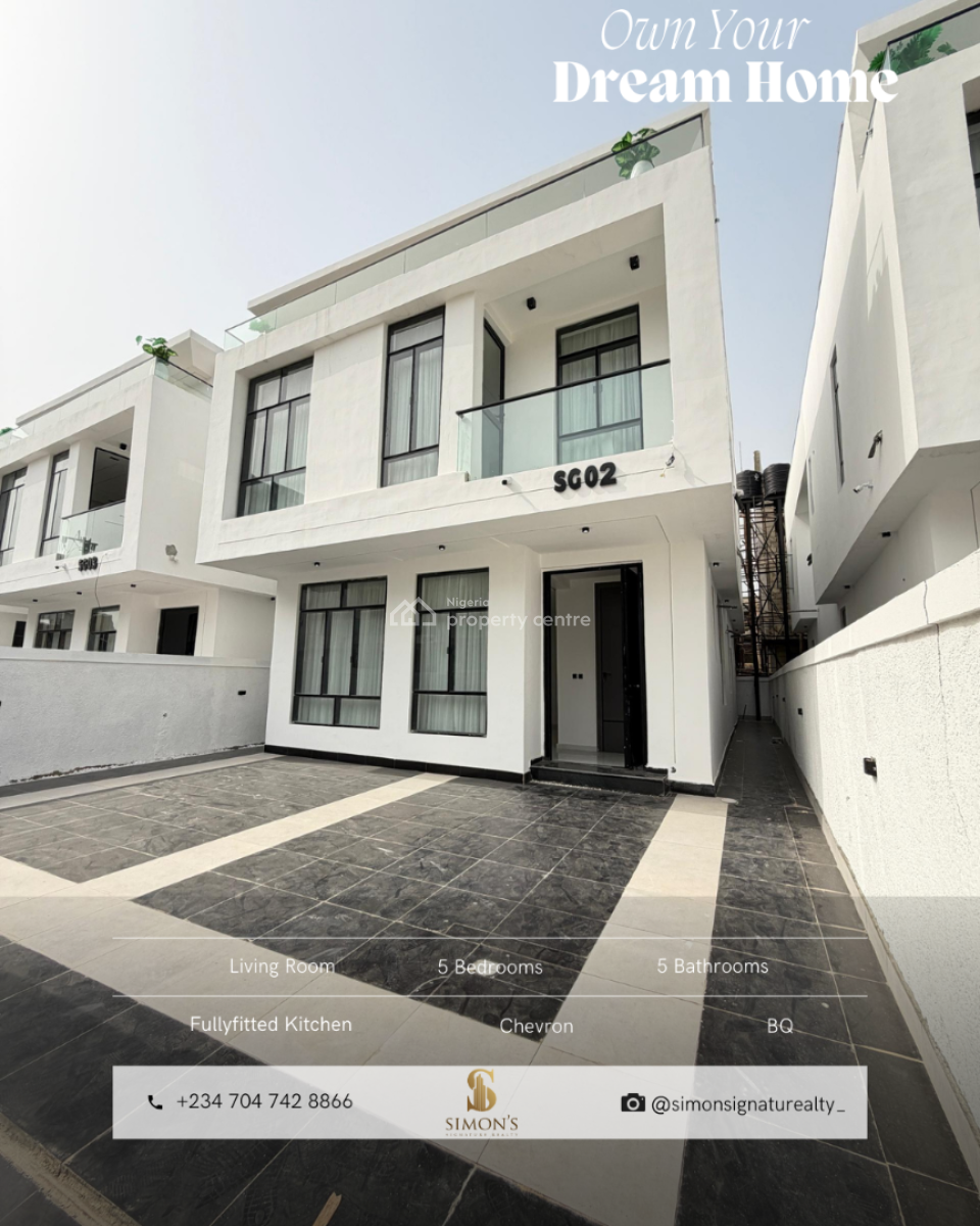 Massive 5 Bedroom, Chevron, Lekki, Lagos, House for Sale