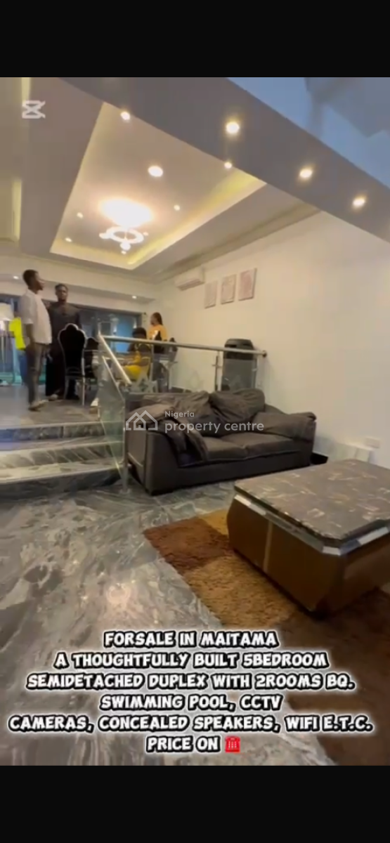 5bedroom Semi Detached Duplex with 2bq Room, Maitama District, Abuja, Semi-detached Duplex for Sale