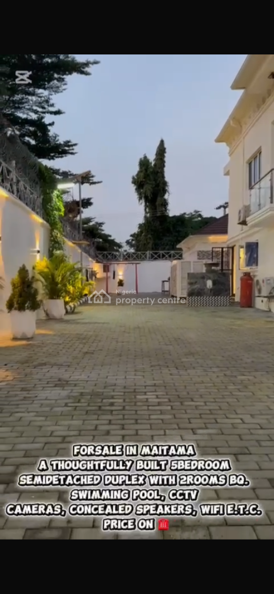 5bedroom Semi Detached Duplex with 2bq Room, Maitama District, Abuja, Semi-detached Duplex for Sale