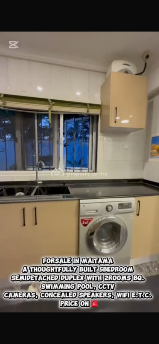 5bedroom Semi Detached Duplex with 2bq Room, Maitama District, Abuja, Semi-detached Duplex for Sale