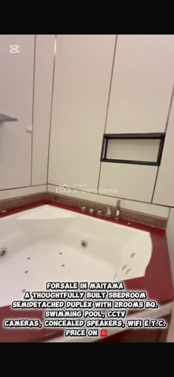 5bedroom Semi Detached Duplex with 2bq Room, Maitama District, Abuja, Semi-detached Duplex for Sale