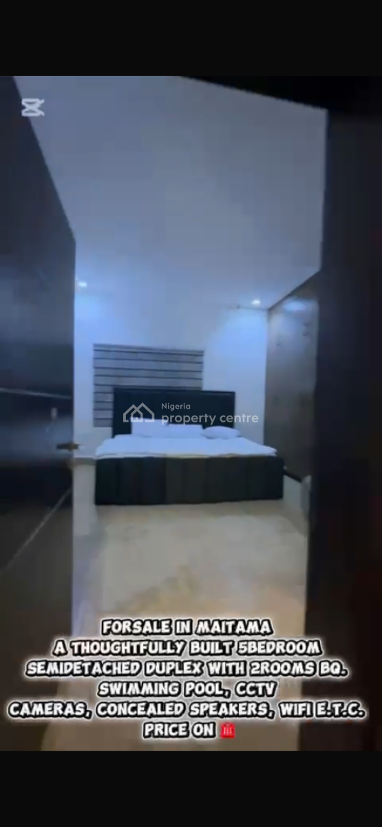 5bedroom Semi Detached Duplex with 2bq Room, Maitama District, Abuja, Semi-detached Duplex for Sale