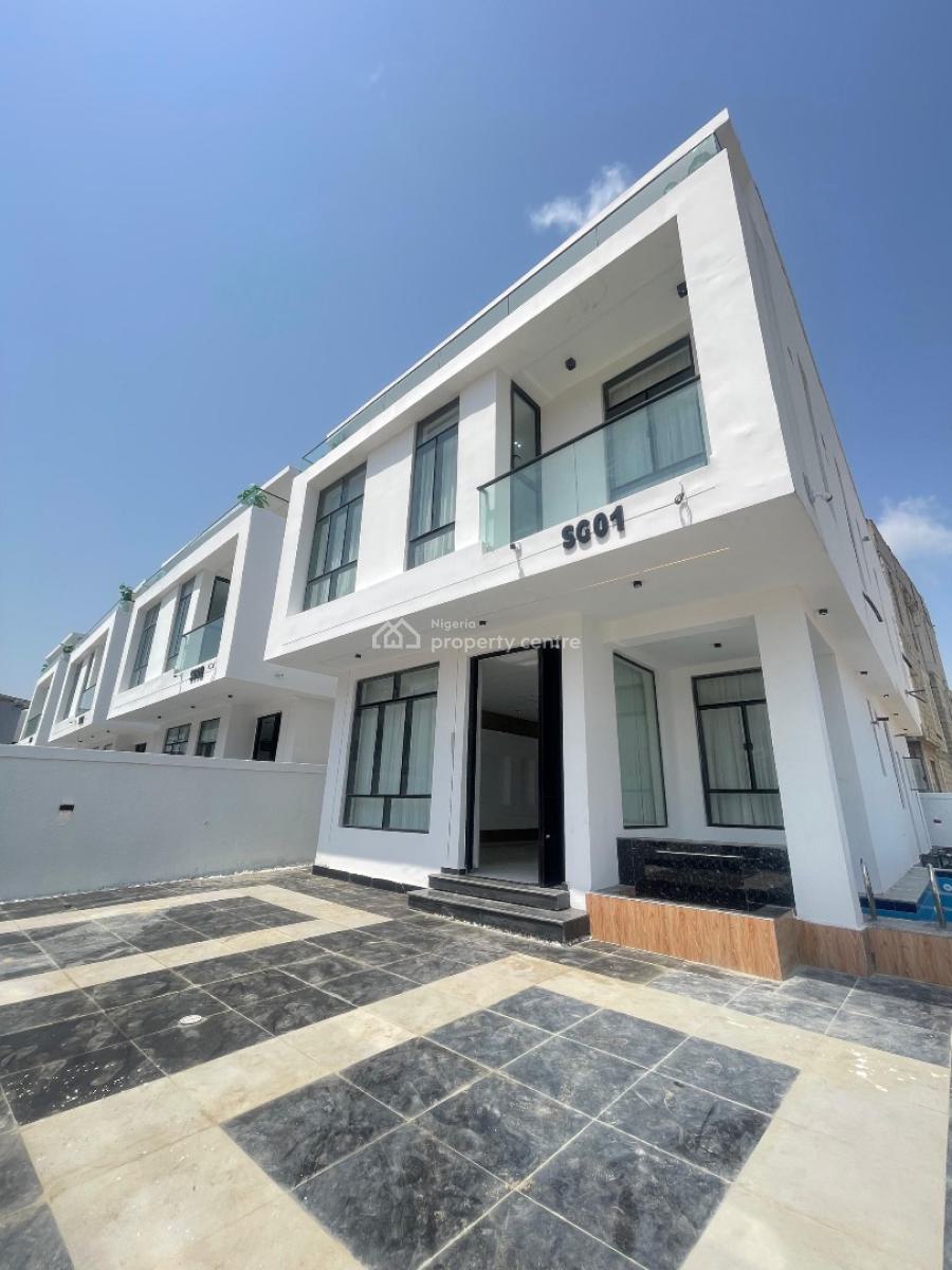 Exquisite Spacious 5 Bedroom Fully Detached Duplex(bq)in Secured Estate, Chevron, Lekki, Lagos, Detached Duplex for Sale