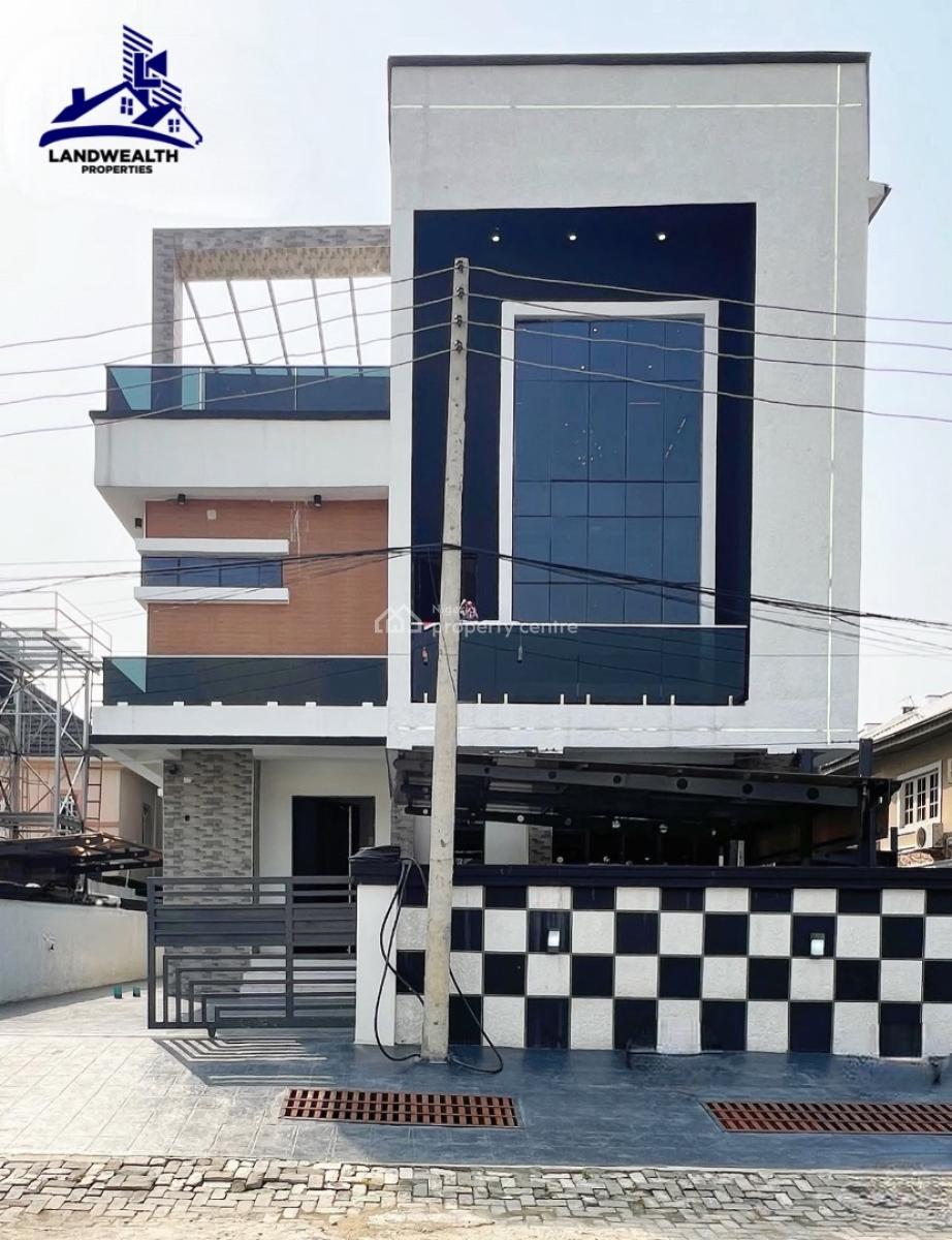 Luxury 5 Bedroom Fully Detached with Rooftop Terrace Duplex with Bq, Secure Estate at Chevron Drive, Lekki, Lagos, Detached Duplex for Sale