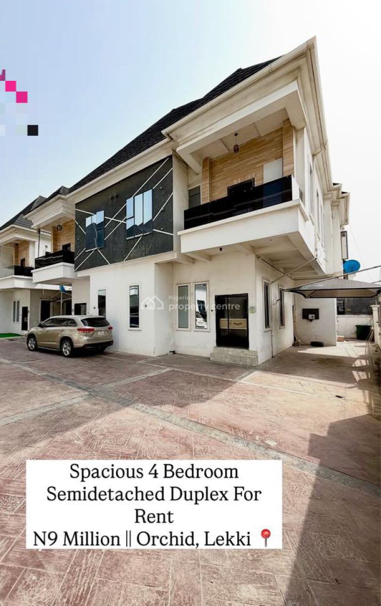 4 Bedroom Duplex with Bq, Orchid, Lekki, Lekki, Lagos, Terraced Duplex for Rent