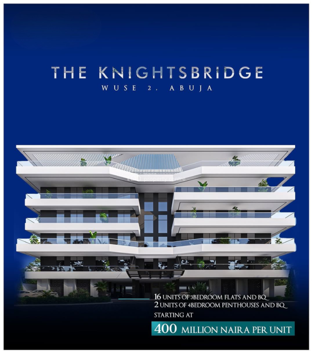3 Bedroom Luxury Apartments, Wuse 2, Abuja, Flat / Apartment for Sale