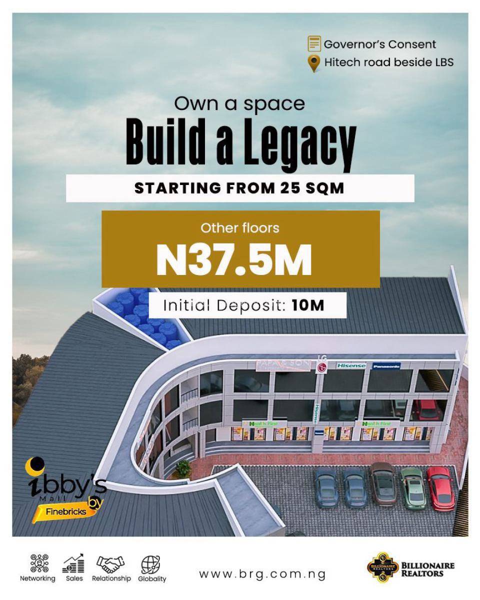 Govt Approved Commercial Malls Strategically Located, Ibby’s Mall, Hitech Estate Lekki  Express, Sangotedo, Ajah, Lagos, Plaza / Complex / Mall for Sale