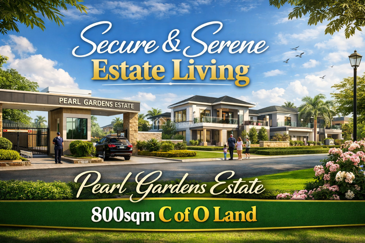 Secure & Serene Estate Living -- 800sqm  C of O Land, Pearl Garden Estate, Sangotedo, Ajah, Lagos, Residential Land for Sale