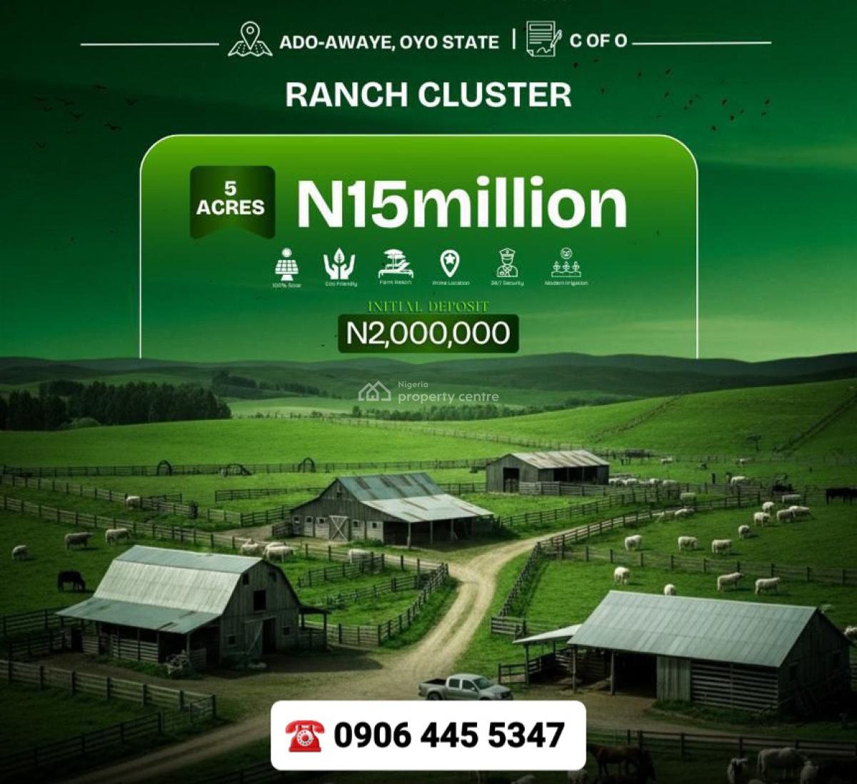 C of O Acres and Hectares of Cashcrop Farmland, Ado-awaye, Iseyin, Oyo, Land for Sale