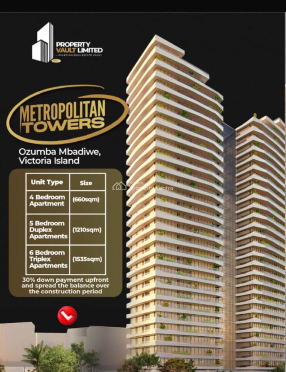Off Plan Luxury 4bedroom & 5/6 Bedroom Apartment at Victoria Island, on Ozumba Mbadiwe Street Victory Island, Victoria Island (vi), Lagos, Flat / Apartment for Sale