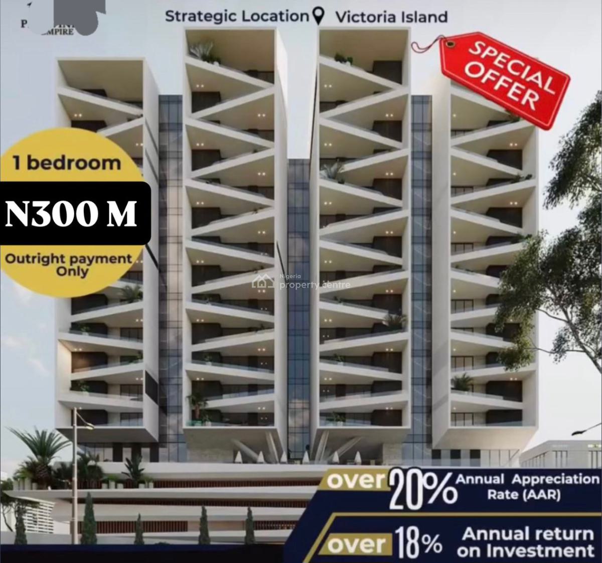 Luxury 1 Bedroom Apartment with Bq, Eko Atlantic City, Lagos, Block of Flats for Sale