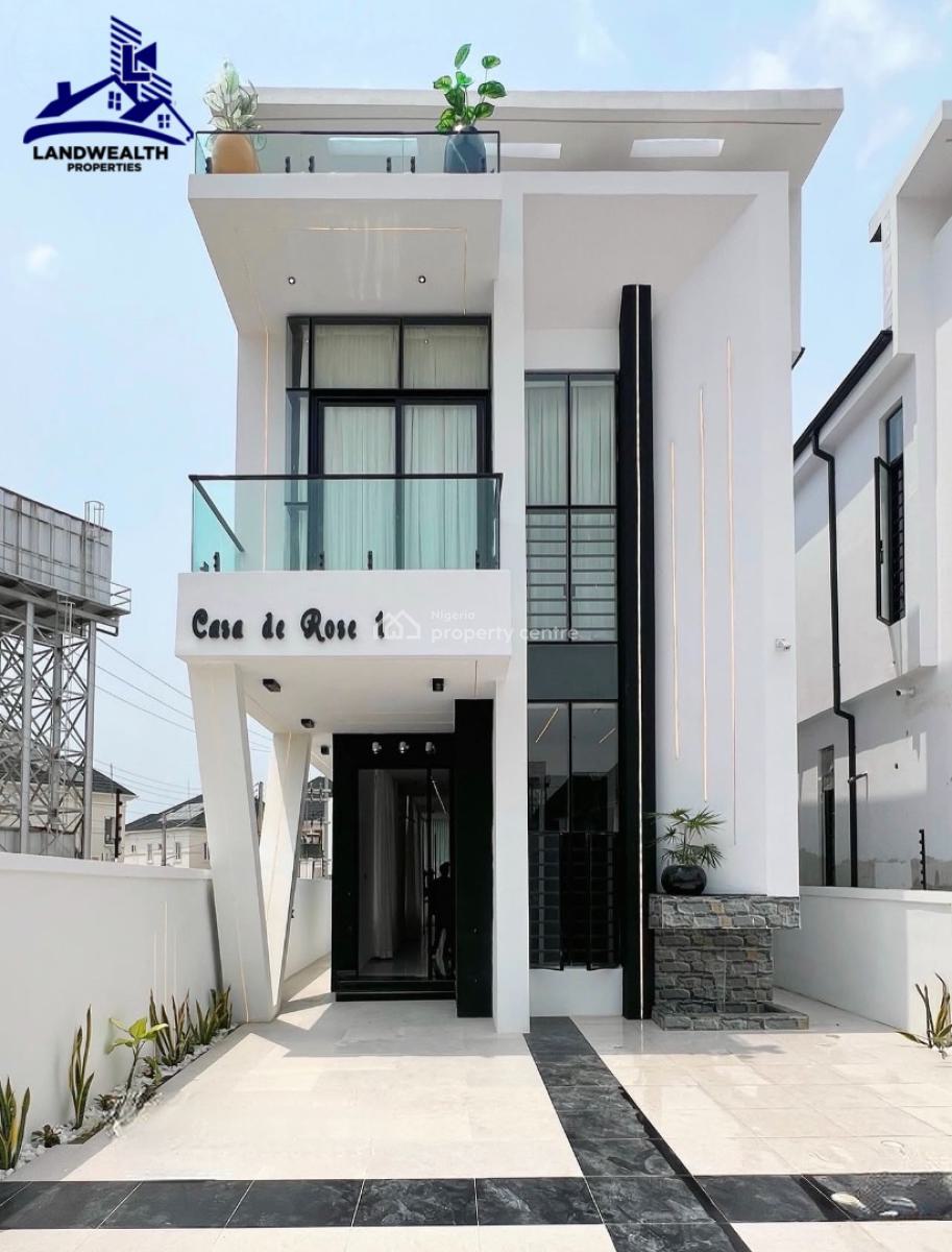 Contemporary 5 Bedroom Fully Detached with Pool Duplex with Bq, Secure Estate at Ikota Lekki, Ikota, Lekki, Lagos, Detached Duplex for Sale