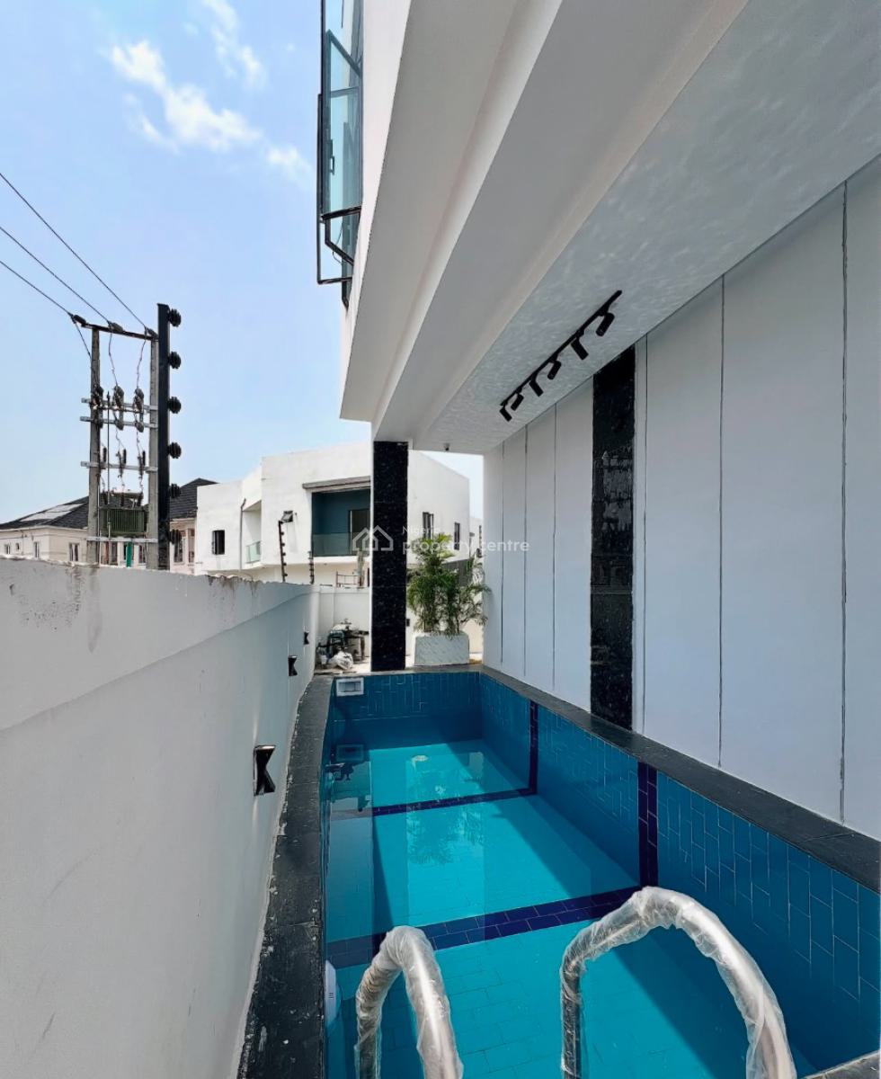 Contemporary 5 Bedroom Fully Detached with Pool Duplex with Bq, Secure Estate at Ikota Lekki, Ikota, Lekki, Lagos, Detached Duplex for Sale