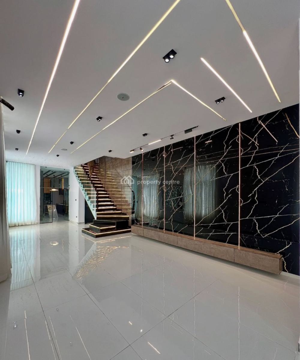 Contemporary 5 Bedroom Fully Detached with Pool Duplex with Bq, Secure Estate at Ikota Lekki, Ikota, Lekki, Lagos, Detached Duplex for Sale