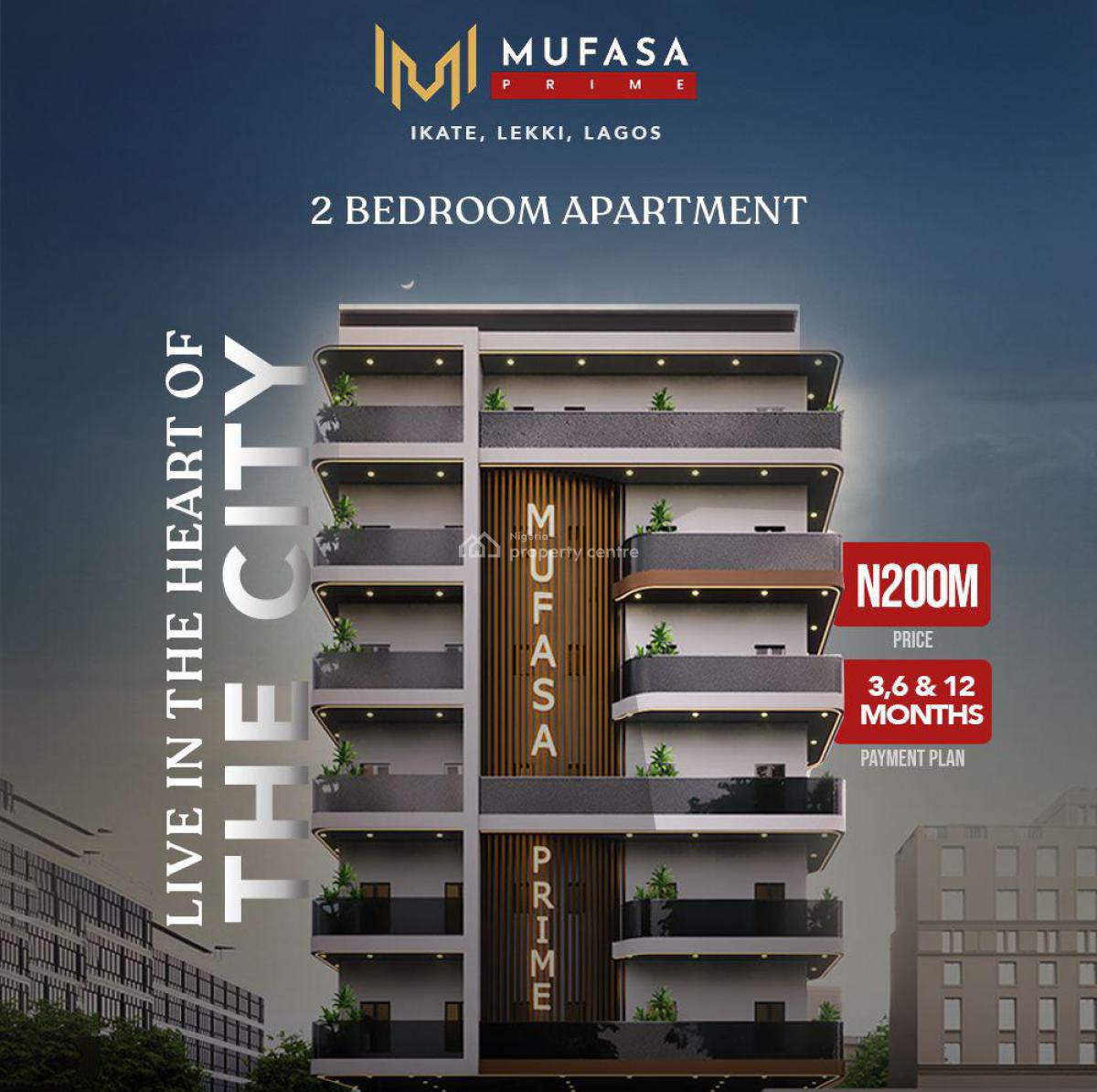 2 Bedroom Apartments (off Plan)., Mufasa Prime, Ikate Elegushi, Lekki, Lagos, Block of Flats for Sale