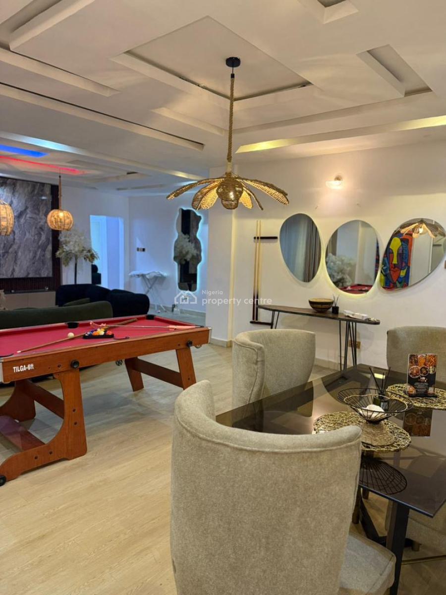 Luxury 3 Bedroom Apartment with Dining Set, Ps5 and Snooker, Salem Ikate, Lekki, Lagos, Flat / Apartment Short Let
