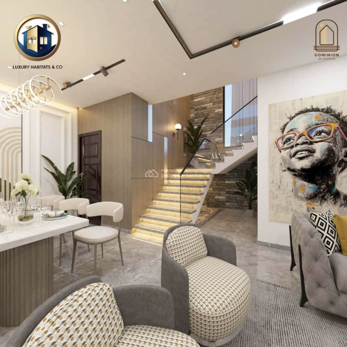 3-bedroom Terrace + Studio Apartment, Atican Beachview Estate, Ajah, Lagos, Terraced Duplex for Sale