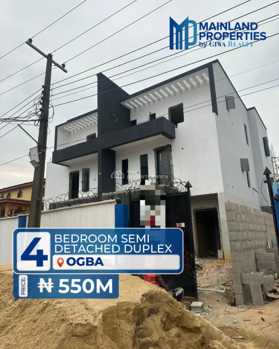 4 Bedrooms Semi Detached Duplex, Ogba, Ikeja, Lagos, Semi-detached Duplex for Sale