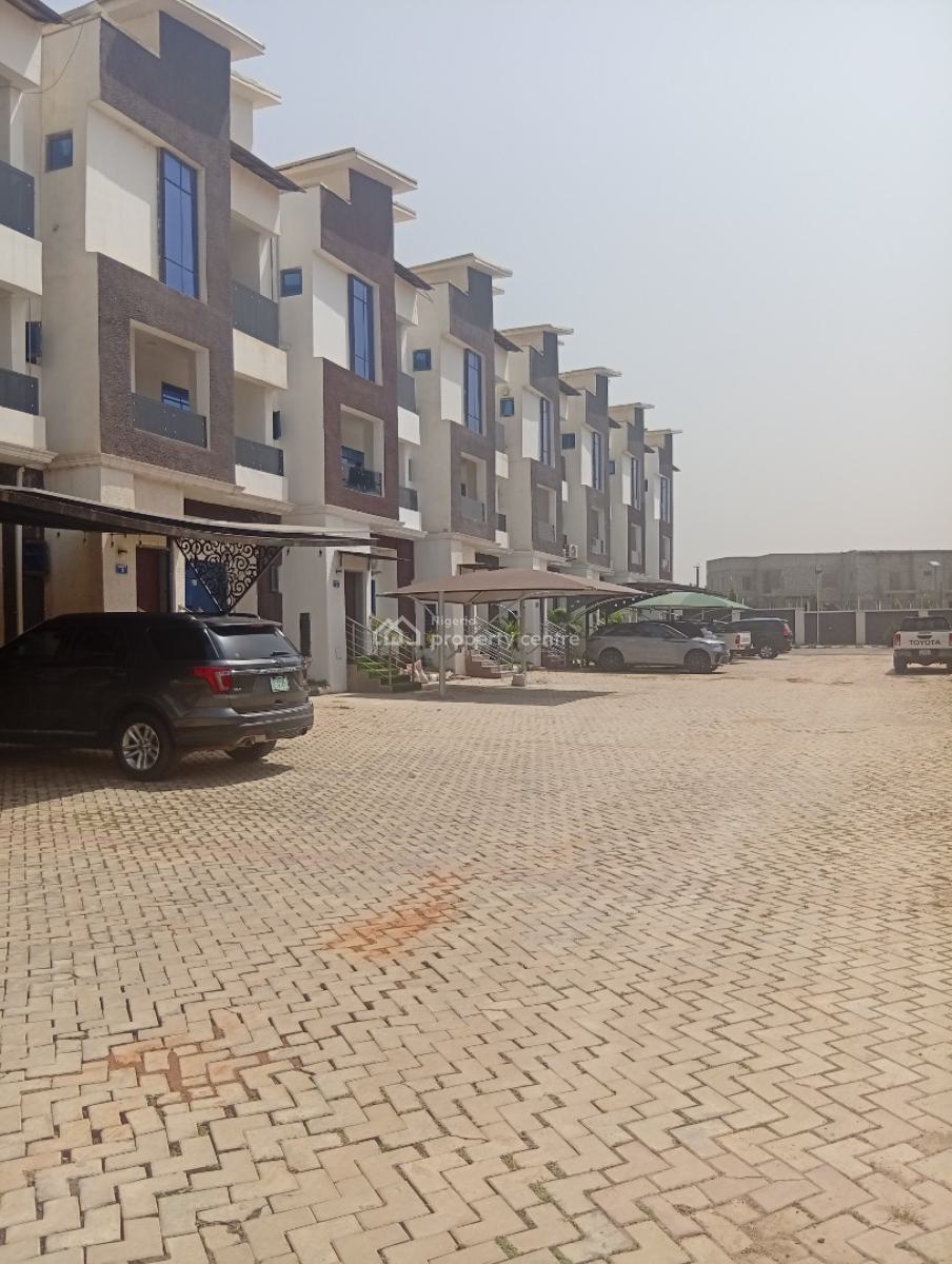Clean 4 Bedroom Serviced with Air-conditioning in All Rooms with Bq, Gilmore, Jahi, Abuja, Terraced Duplex for Rent