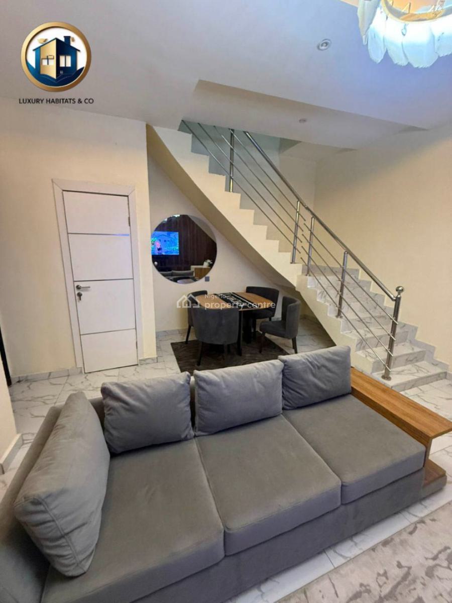 Fully Furnished 2 Bedroom Duplex with a 14kva Inverter, Chevron, Lekki, Lagos, Terraced Duplex for Rent