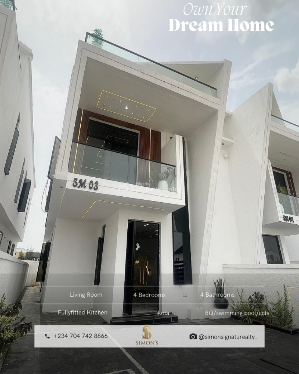 Spectacular 4 Bedroom, Ikota, Lekki, Lagos, Semi-detached Duplex for Sale