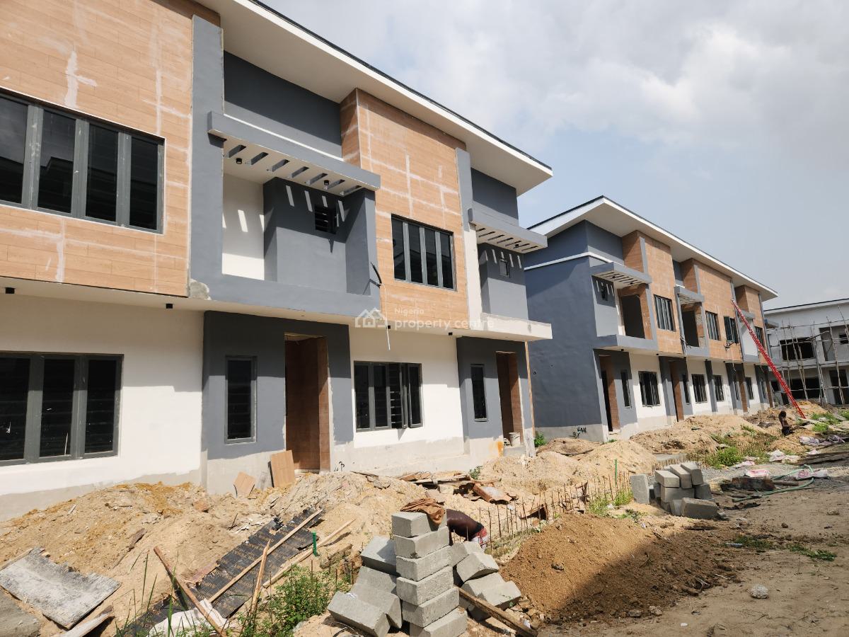 Newly Built 3 Bedrooms Terrace House with Bq, By Blanco Supermarket, Sangotedo, Ajah, Lagos, Terraced Duplex for Sale
