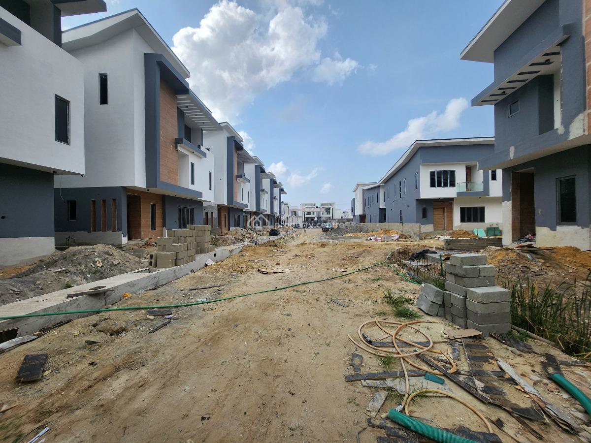 Newly Built 3 Bedrooms Terrace House with Bq, By Blanco Supermarket, Sangotedo, Ajah, Lagos, Terraced Duplex for Sale