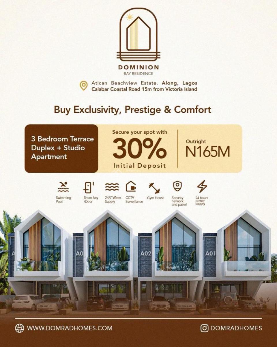 Own a Fully Solar-powered Home Inside The Atican Beach View Estate, Own a Home Inside Atican Beach Estate , Start with 30% Deposit, Victoria Island (vi), Lagos, Terraced Duplex Joint Venture