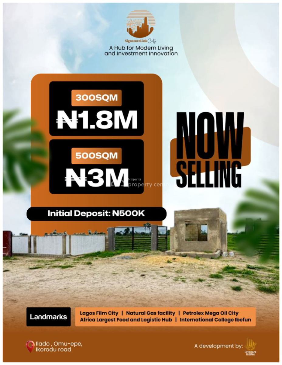 30mins to The Lekki Epe Proposed International Airport, Ilado , Off Omu Epe - Ikorodu Road, Epe, Lagos, Mixed-use Land for Sale