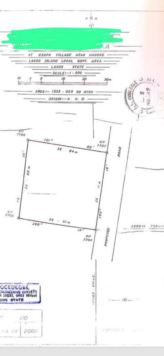 Joint Ventures   Location:osapa London  Size:1335.029(2plot of Land), Osapa, Lekki, Lagos, Land Joint Venture