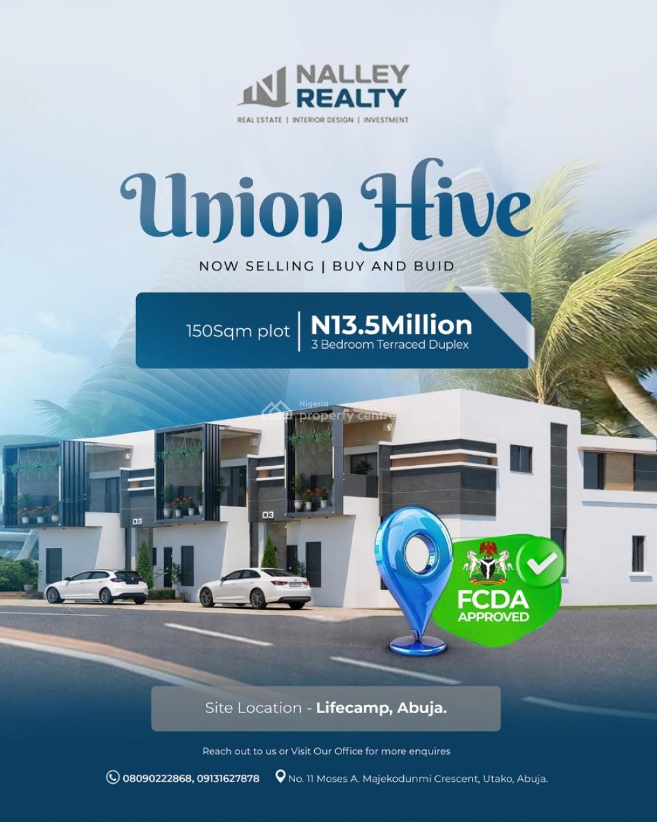 3 Bedroom Terrace Duplex Land, Behind Brains&hammers, Life Camp, Abuja, Residential Land for Sale