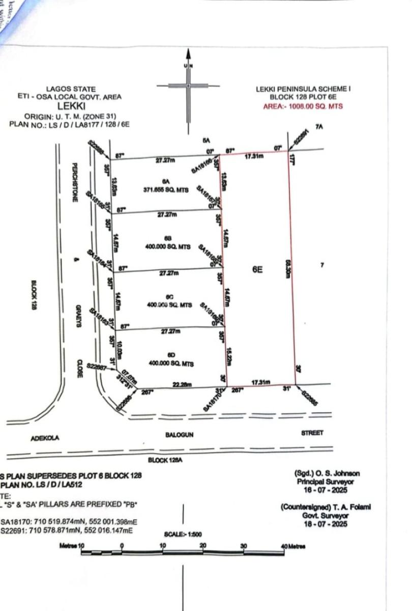 1,008 Sqm Corner Piece Land, Behind Pinnacle, Marwa, Lekki Phase 1, Lekki, Lagos, Land for Sale