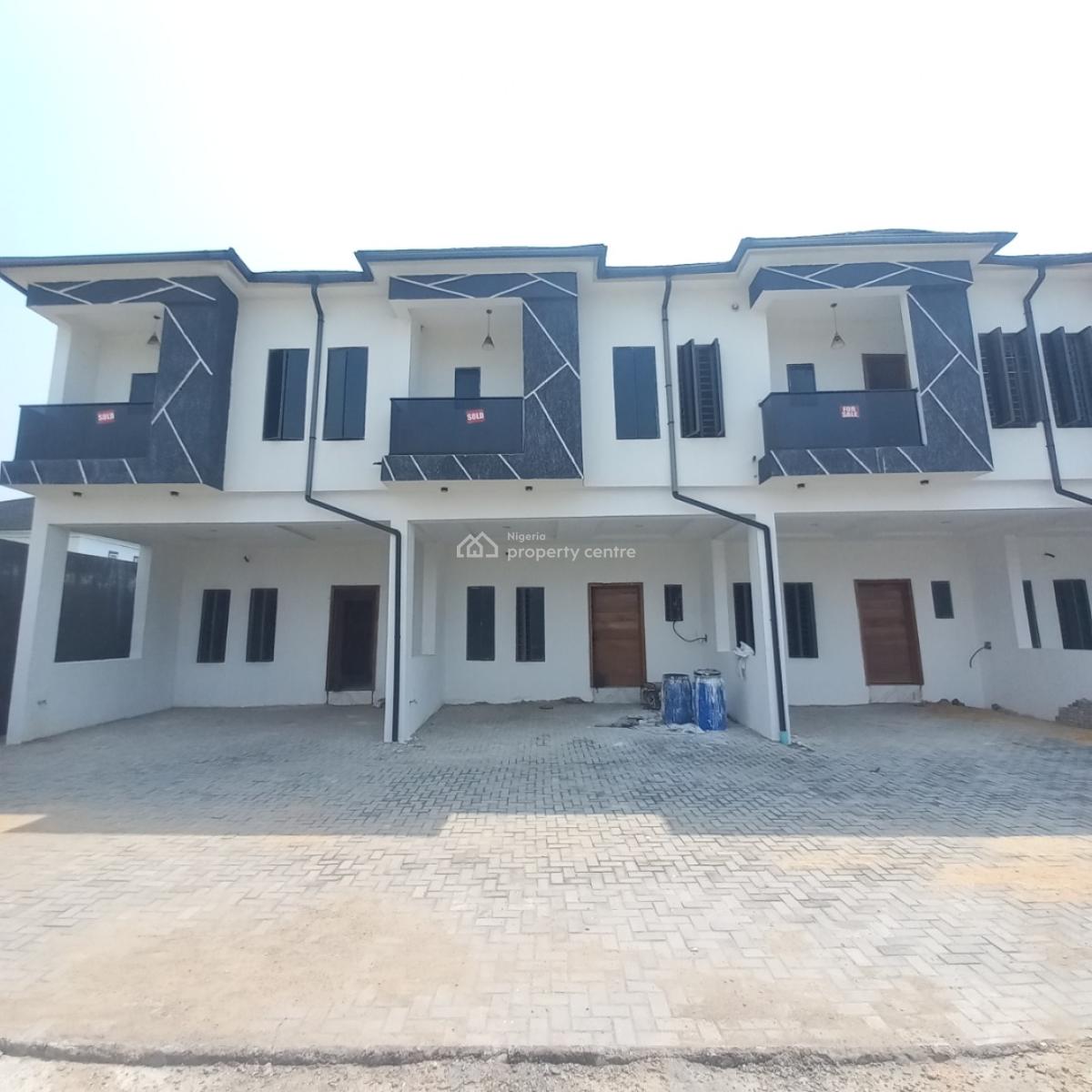 The Most Affordable 4 Bedroom Terrace Duplex with Bq, Chevron Toll Gate, Orchid Road, Lekki, Lagos, Terraced Duplex for Sale
